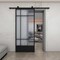 Renin Bastille Frosted Glass Metal Barn Door with Installation Hardware Kit 37 in. KMCTBTF-37BL - alternate 3